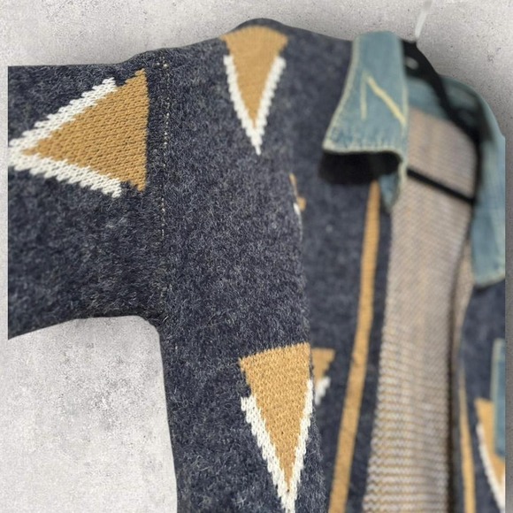 Vintage Multi-coloured patchwork cardigan‎ - Picture 3 of 4